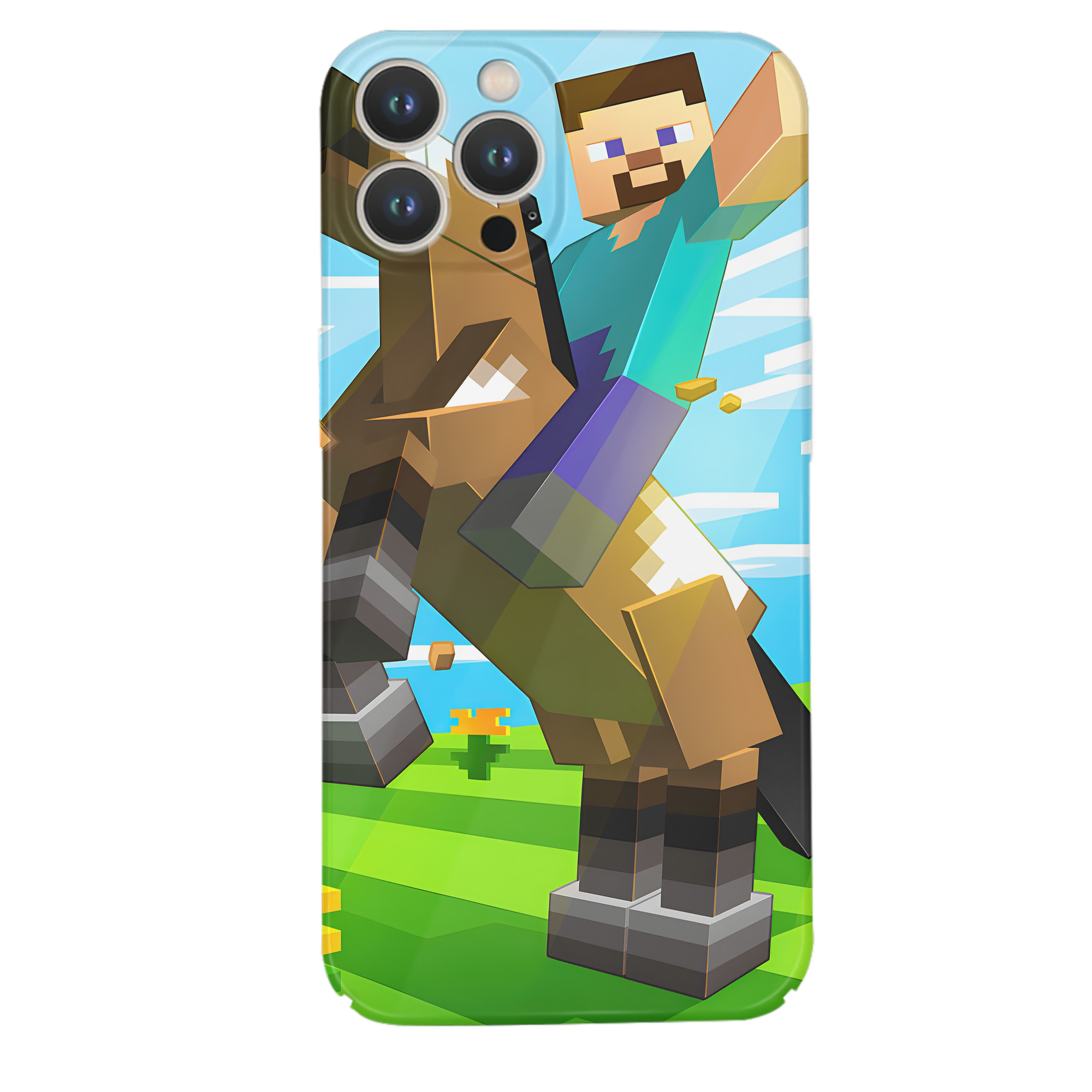 （画像用） マインクラフト ブロックの世界 Minecraft MC Block world 【iPhone 14シリーズ対応】ハードケース